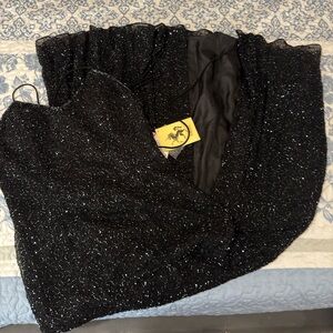 Je matadi black beaded sparkly formal dress new with tag